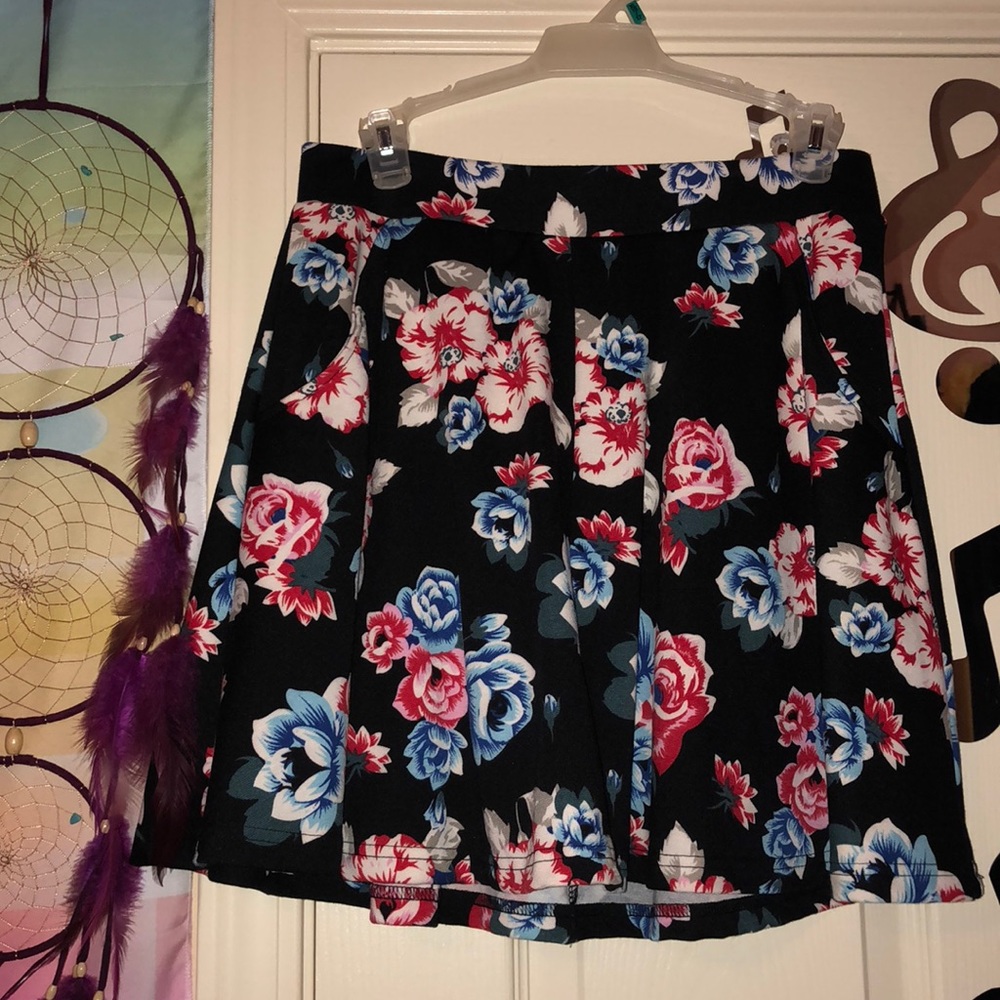 floral skater skirt